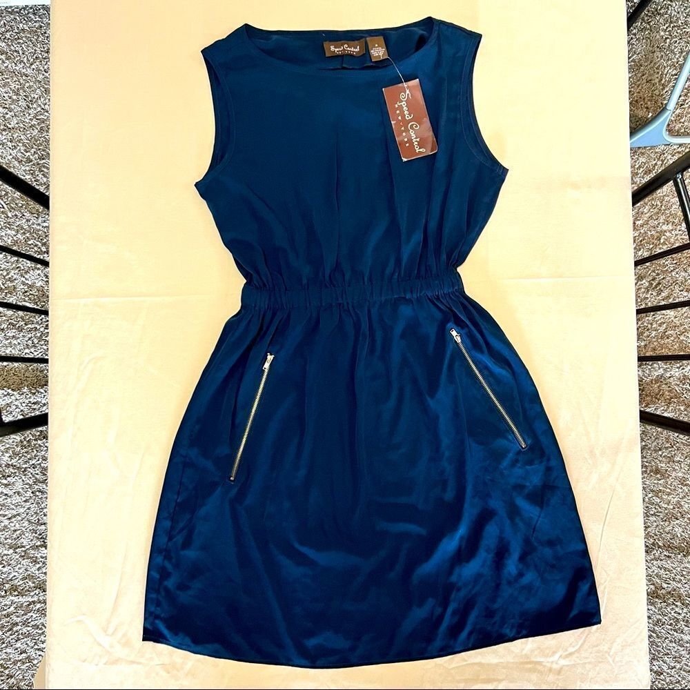 Speed control navy blue dress in a size medium.